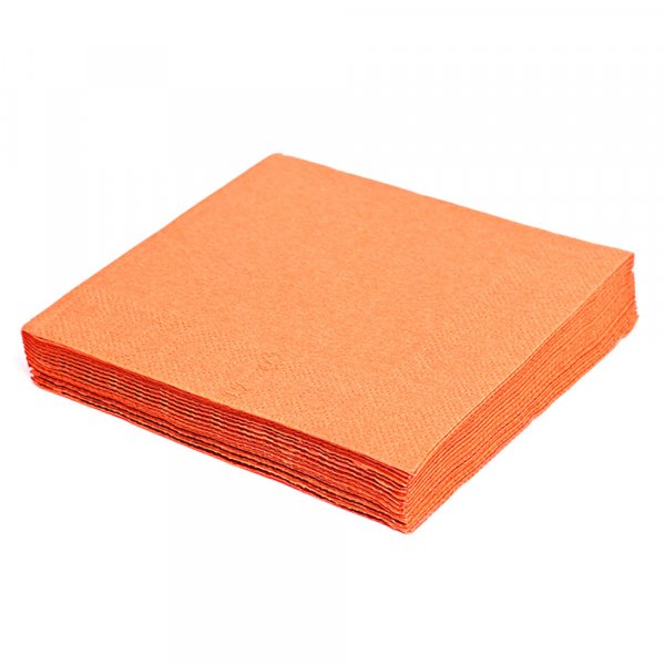 250 Stück Servietten 24 x 24 cm 1/4 Falz 2-lagig orange